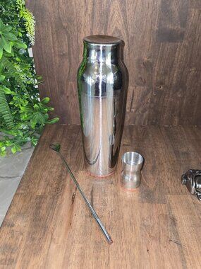 Large Williams Sonoma Signature Single-Wall Cocktail Shaker Set